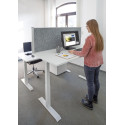 MAULconnecto scheidingswand, ft 160x50 cm, donkergrijs, frame zilver