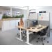 MAULconnecto office partition 160x50 cm dark grey with silver frame
