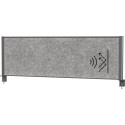MAULconnecto Office Partition 160 x 50 cm Dark Grey Anthracite Frame
