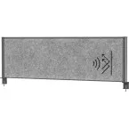 MAULconnecto Office Partition 160 x 50 cm Dark Grey Anthracite Frame