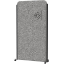 MAULcocoon scheidingswand, ft 100x180 cm, grijs, frame antraciet, mobiel