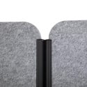 MAULcocoon cloison, ft 100x180 cm, gris, cadre anthracite, mobile