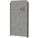 MAULcocoon cloison, ft 100x180 cm, gris, cadre anthracite, sur pieds