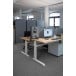 MAULcocoon cloison, ft 100x180 cm, gris, cadre anthracite, sur pieds