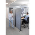 MAULcocoon cloison, ft 100x180 cm, gris, cadre anthracite, sur pieds