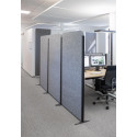 MAULcocoon cloison, ft 100x180 cm, gris, cadre anthracite, sur pieds