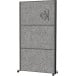 MAULconnecto Partition, Set of 3 Dark Grey Panels, Anthracite Frame, Mobile, Uplight