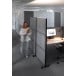 MAULconnecto Partition, Set of 3 Dark Grey Panels, Anthracite Frame, Mobile, Uplight