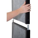 MAULconnecto Partition, Set of 3 Dark Grey Panels, Anthracite Frame, Mobile, Uplight