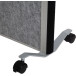 MAULconnecto scheidingswand, 1 x whiteboard, 1 x kurk, donkergrijs, frame zilver, mobiel