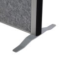 MAULconnecto cloison, 2 x tableau blanc, 1 x gris foncé, cadre argent, sur pieds