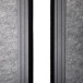 MAULconnecto office partition with 1 cork board, 2 dark grey panels, anthracite frame, mobile