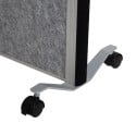 MAULconnecto Partition with 1 Whiteboard and 2 Dark Grey Panels, Silver Frame, Mobile