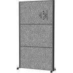 MAULconnecto cloison, 3 x gris foncé, cadre anthracite, mobile
