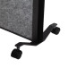 MAULconnecto Mobile Partition, Set of 3, Dark Grey Panels, Anthracite Frame
