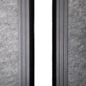 MAULconnecto Mobile Partition, Set of 3, Dark Grey Panels, Anthracite Frame
