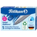PELIKAN RECHARGE POUR PELIKANO/TWIST, BLEU, BOÎTE DE 5 PIÈCES