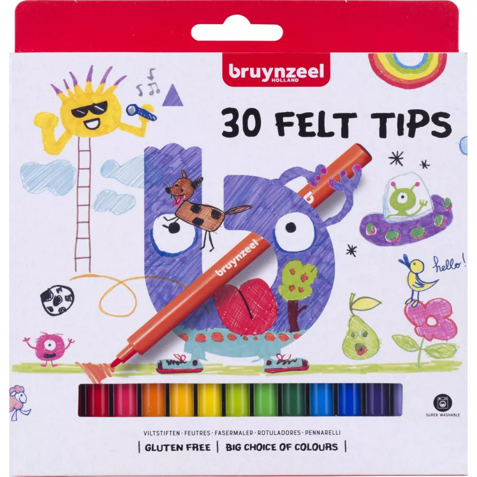 Bruynzeel Felt Tip Markers Set of 30