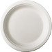 Round White Sugarcane Plate 18 cm Pack of 50