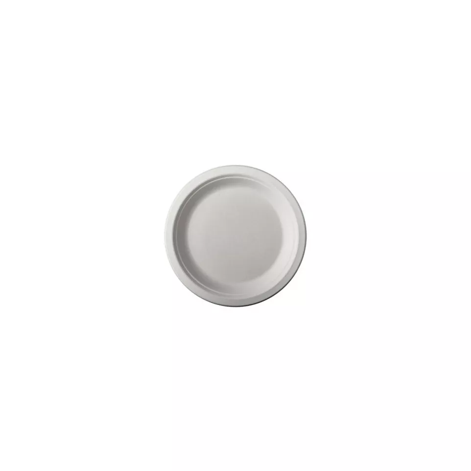 Round White Sugarcane Plate 18 cm...