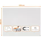 Nobo Infinity tableau blanc sans cadre, acier, magnétique, 120 x 90 cm