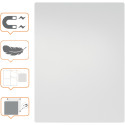 Nobo frameless modular magnetic steel whiteboard 65 x 45 cm
