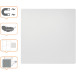 Nobo Frameless Modular Magnetic Steel Whiteboard 45 x 45 cm
