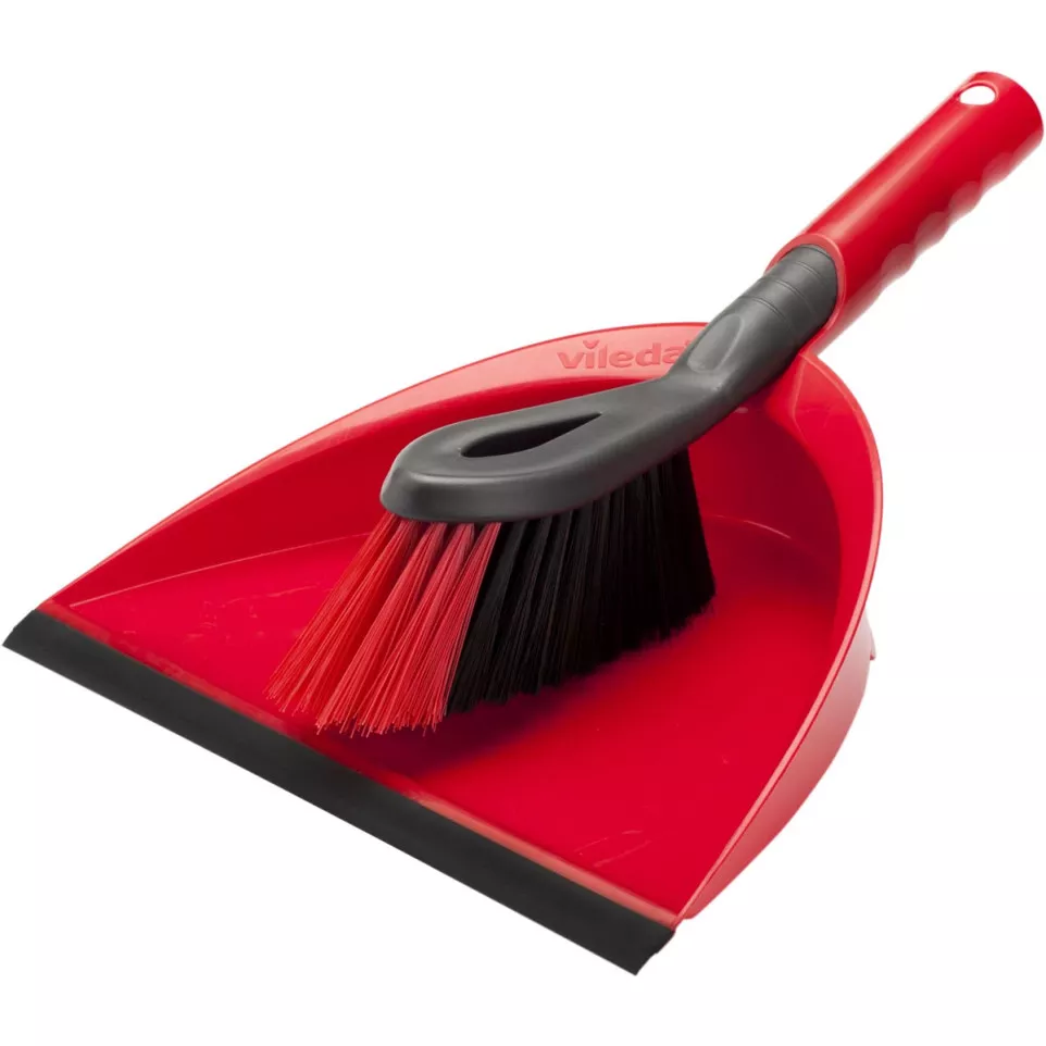 Vileda stofblik met handveger, rood