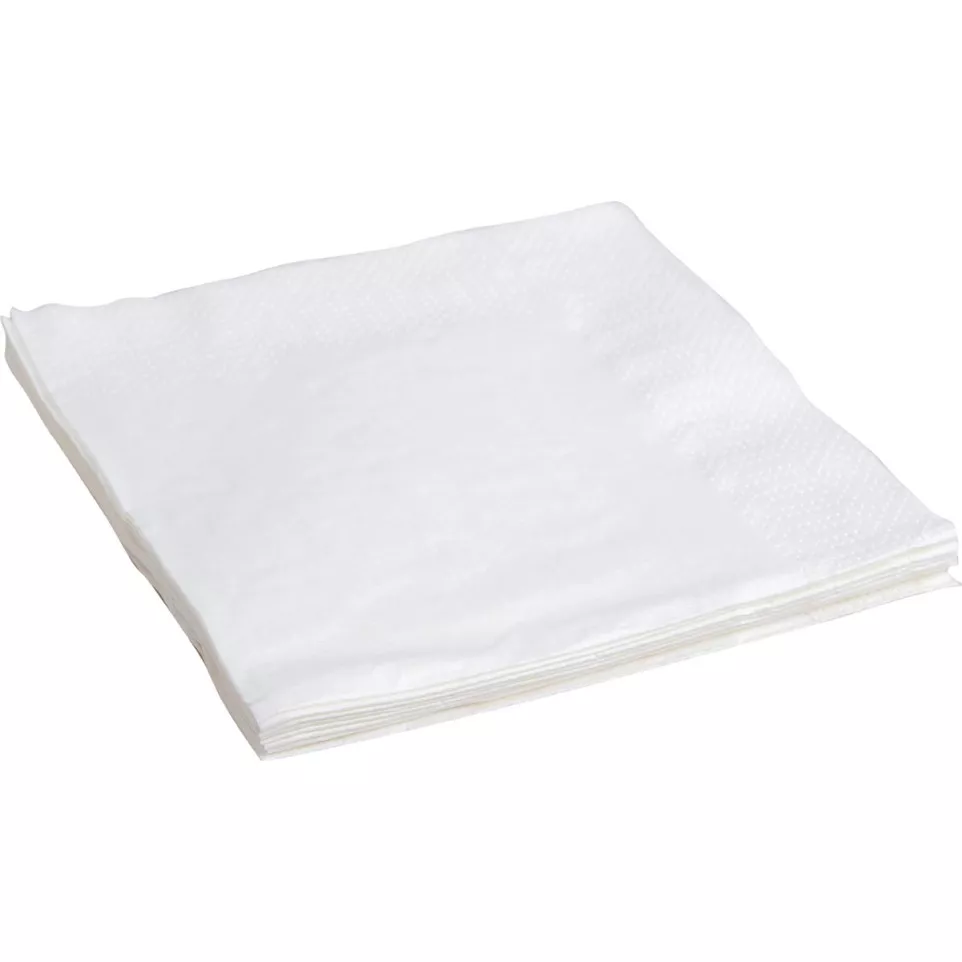Napkins 24 x 24 cm 2-ply white pack...