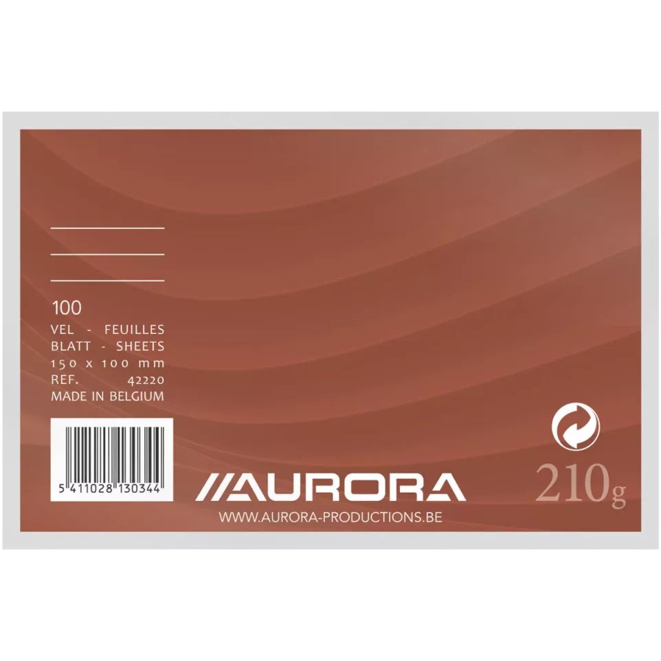 Aurora fiches blanches, ft 10 x 15...