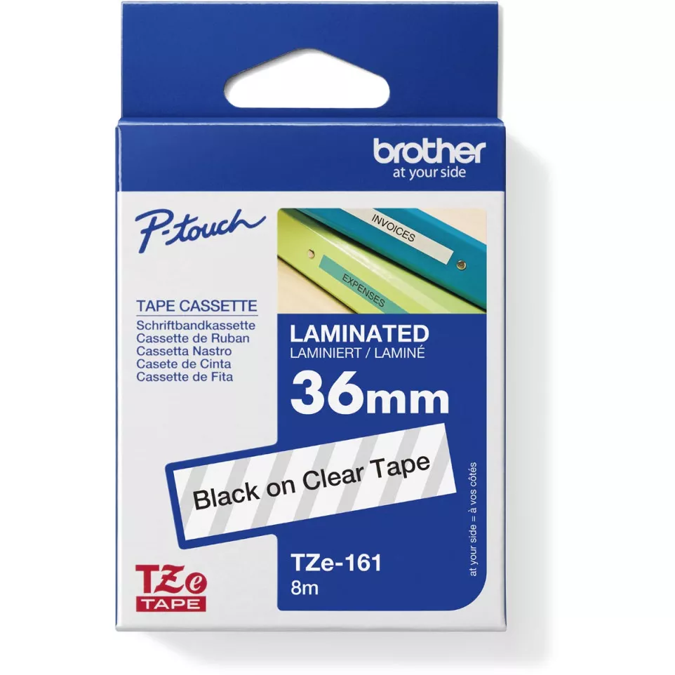 Brother Genuine TZe-161 Black on...