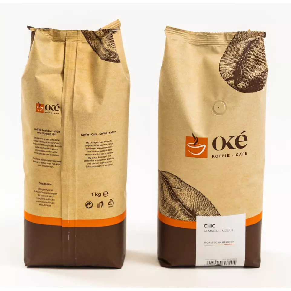 Oké ground coffee, 1 kg bag, Chic