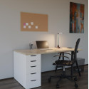 Hansa bureaulamp Breeze, LED, zilver