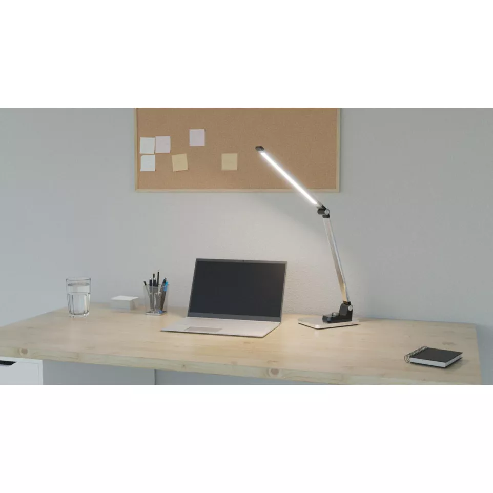 Hansa bureaulamp Breeze, LED, zilver
