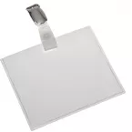 Europel Name Badge with Clip and Strip 90 x 60 mm Closed