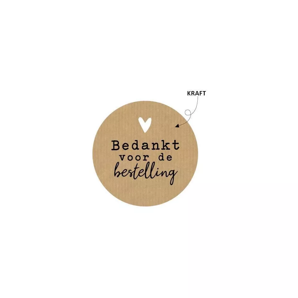 KP etiket "Bedankt voor de...