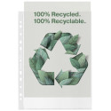 Esselte Recycled Plastic Punched Pockets A4 70 Microns Box of 20