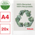Esselte geperforeerde showtas, 100 % gerecycleerd, ft A4, 70 micron, doos van 20 stuks