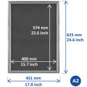 Europel cadre porte-affiche Premium, 25 mm, ft A2, argent