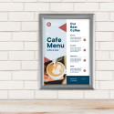 Europel cadre porte-affiche Premium, 25 mm, ft A4, argent