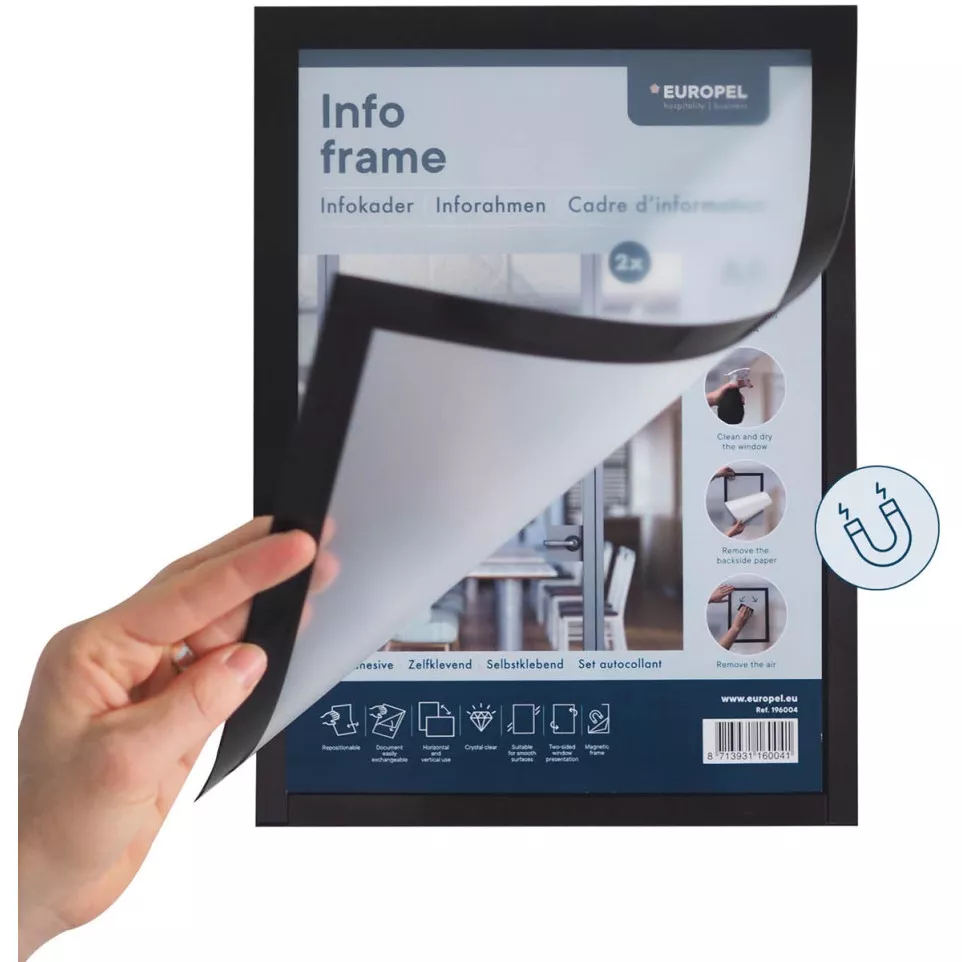 Europel Self-Adhesive Frame A5 Black...