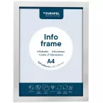 Europel Self-Adhesive Info Frame A4 Silver Pack of 2