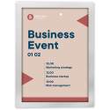 Europel Self-Adhesive Info Frame A4 Silver Pack of 2