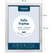 Europel Self-Adhesive Info Frame A4 Silver Pack of 2