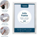 Europel Self-Adhesive Info Frame A4 Silver Pack of 2