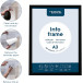 Europel cadre auto-collant ft A3, noir, paquet de 2 pièces
