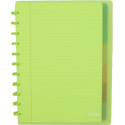 Atoma Seyes schrift, ft A4 +, 120 bladzijden, PP,  gelijnd, met 6 tabbladen en 5 showtassen, assorti