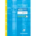 Clairefontaine Metric A4 Filing Paper Pack 9 Holes Movable 400 Pages Seyes Ruled