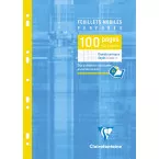 Clairefontaine Metric Binder Refill, A4, 9 Holes, Double-Sided, 100 Pages, Seyes Ruled