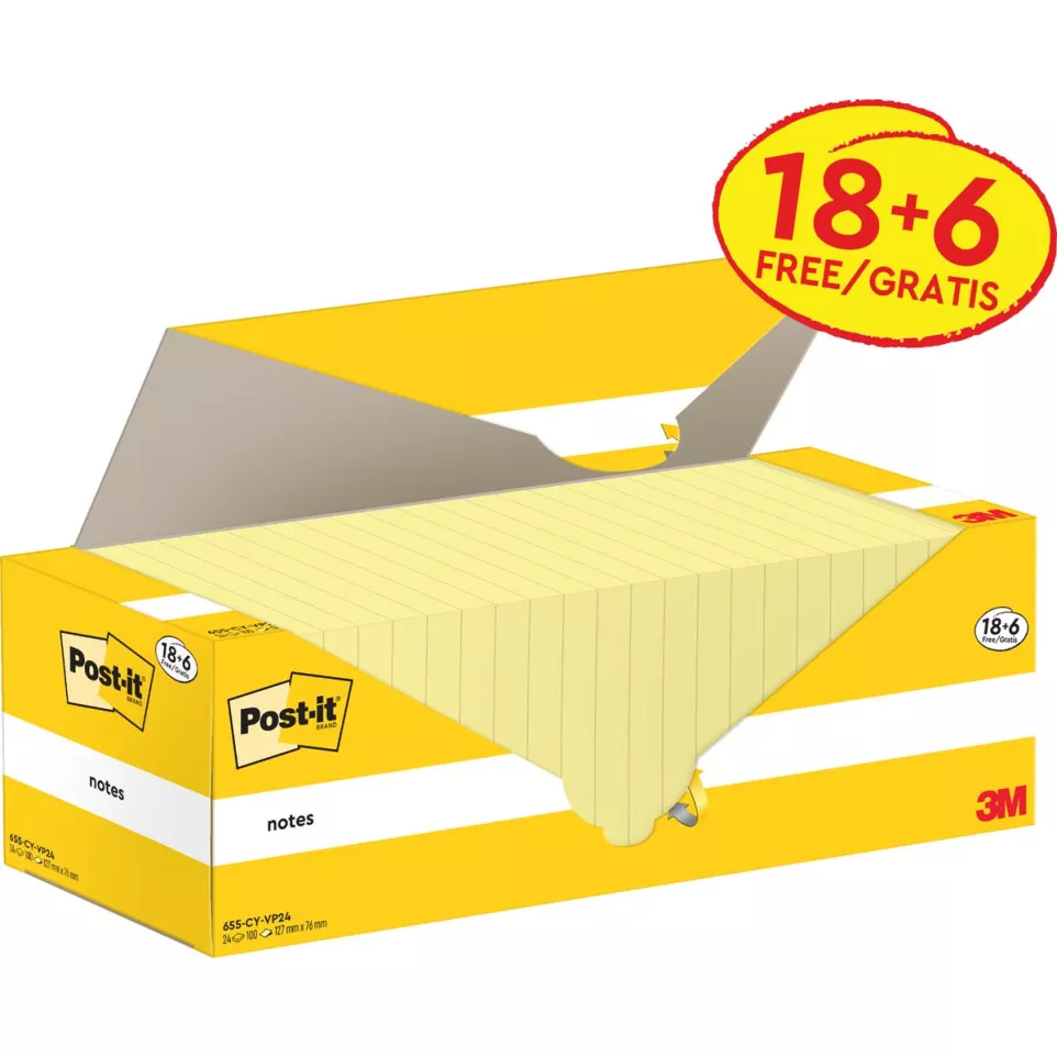 Post-it Notes, 100 vel, ft 76 x 127...